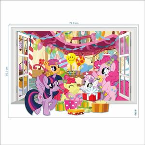 Samolepka na stenu "My Little Pony 2" 70x50 cm