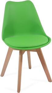 Sada stoličiek s plastovým sedadlom, 2 ks, zelené