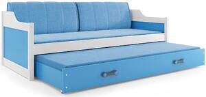 Detská posteľ s prístelkou DAWID | biela 90 x 200 cm Farba: Sivá