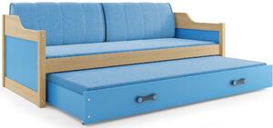 BMS Detská posteľ s prístelkou DAVID borovice Veľkosť spacej plochy: 200x90 cm, Doplňujúca farba postele: Grafit