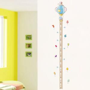 Samolepka na stenu "Detský meter - Balóny" 165x45 cm