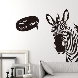 Samolepka na stenu "Zebra 2" 82x66 cm