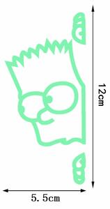 PIPPER | Fosforová samolepka na vypínač "Simpsonovci - Bart" 12x5 cm