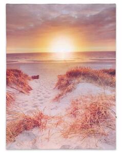 Nástenná maľba západ slnka na pláži, 1 LED, 30 x 40 cm