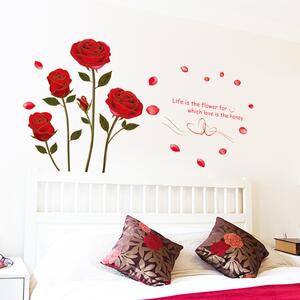 Samolepka na stenu "Ruže" 120x75 cm