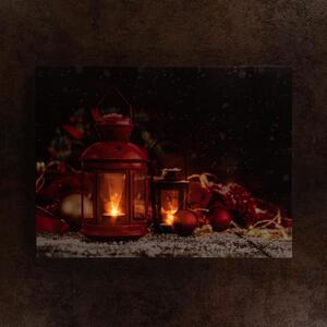 Nexos 74532 Nástenná maľba červené lampáše, 2 LED, 30 x 40 cm
