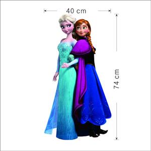 Samolepka na stenu "Elsa a Anna" 74x40 cm