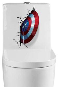 PIPPER | Samolepka na stenu "Captain America - štít" 25x30 cm