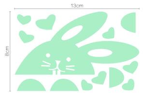 PIPPER | Fosforová samolepka na vypínač "Zajačik" 13x8 cm