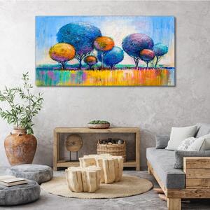 Obraz Canvas Maľba abstrakcie stromy