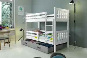 BMS Detská poschodová posteľ s úložným priestorom CARINO 190x80 biela Farba šuplíku: Biela