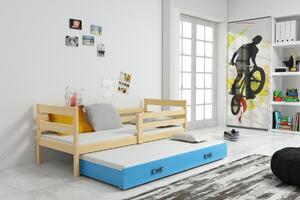 BMS Detská posteľ s prístelkou ERYK borovica Farebné prevedenie šuplíka: Ružová, Veľkosť spacej plochy: 190x80 cm