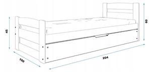 Vyklápacia posteľ ERNIE - 200x90cm BIELA