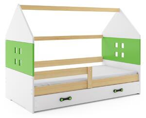 Domčeková posteľ DOMI 160x80cm BOROVICA - Biela - Zelená