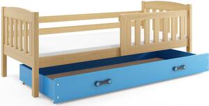 Detská posteľ KUBUŠ 1 s úložným priestorom | borovica Farba: Borovica / biela, Rozmer.: 160 x 80 cm