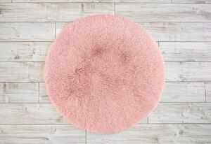 MAXMAX Plyšový okrúhly koberec SOFT 70 cm - ružový