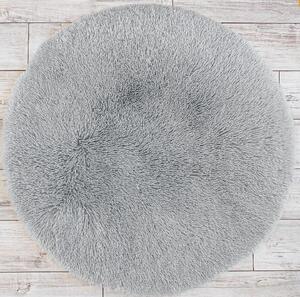 MAXMAX Plyšový okrúhly koberec SOFT 70 cm - šedý