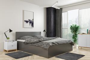 Široká posteľ (výklopná) PANAMAX 140x200cm GRAFIT (V cene matrac 140x200x8cm )