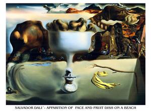 Umelecká tlač Apparition of Face and Fruit Dish on a Beach, 1938, Salvador Dalí, (80 x 60 cm)