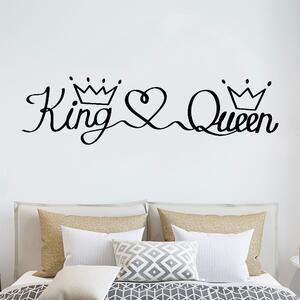 Samolepka na stenu "King & Queen" 43x150 cm
