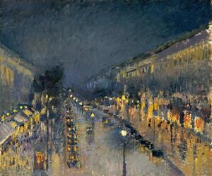 Obrazová reprodukcia The Boulevard Montmartre at Night, 1897, Pissarro, Camille