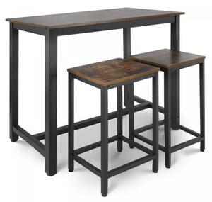 Miadomodo Retro barový stôl + 2 stoličky