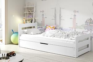 Detská posteľ ERNIE s úložným priestorom 200x90 cm - biela