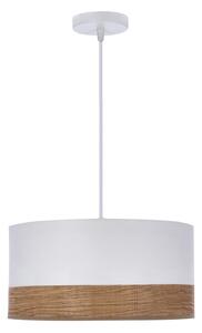 Biele závesné svietidlo s textilným tienidlom/s tienidlom z dyhy ø 30 cm Bianco – Candellux Lighting