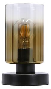 Čierna stolová lampa so skleneným tienidlom (výška 20 cm) Aspra – Candellux Lighting