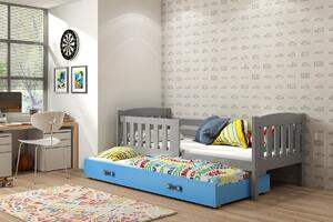 BMS Detská posteľ s prístelkou KUBUS grafit Farebné prevedenie šuplíka: Biela, Veľkosť spacej plochy: 190x80 cm