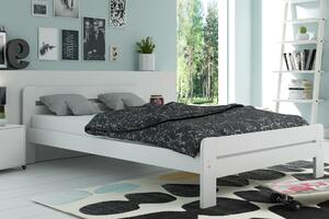 Široká posteľ DALLASO 120x200cm BIELA (V cene matrac 120x200x8cm )