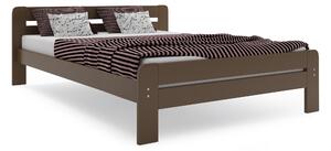 Široká posteľ DALLASO 120x200cm ČOKOLÁDA (V cene matrac 120x200x8cm )