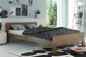 Široká posteľ DALLASO 120x200cm ČOKOLÁDA (V cene matrac 120x200x8cm )