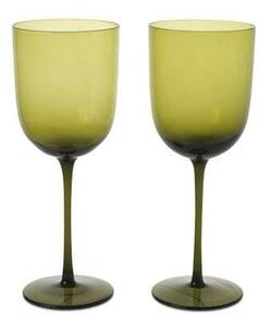 Ferm LIVING - Host Red Wine Glasses Set of 2 Moss Green ferm LIVING - Lampemesteren