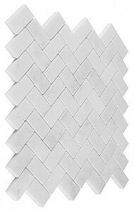 DUNIN - B&W Eastern White Herringbone 48 Mramorové mozaiky DUNIN (28,5 x 30,5 cm / 1 ks)