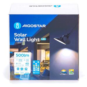 LED solárne nástenné svietidlo s DO 500lm IP65 (AS-309541)