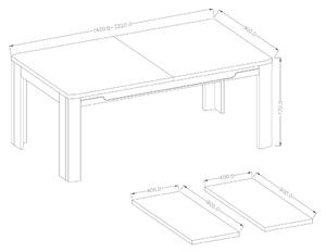 Jedálenský stôl Tashia Typ 92 (pre 6 až 8 osôb) (dub grandson). Vlastná spoľahlivá doprava až k Vám domov. 1030196