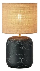 Stolová lampa s tienidlom z juty v čierno-prírodnej farbe (výška 32,5 cm) Montagna – Markslöjd