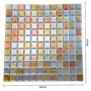 PIPPER | Nalepovací obklad - 3D mozaika - Oranžové štvorce 23,5 x 23,5 cm