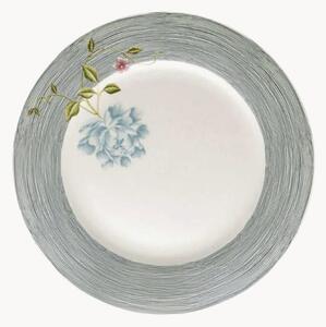 Porcelánové plytké taniere Midnight Pinstripe, 4 ks