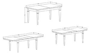 Jedálenský stôl Typ 92 (pre 6 až 6 osôb) (biela + jaseň + dub lefkas). Vlastná spoľahlivá doprava až k Vám domov. 1030237