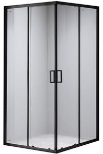 BPS-koupelny Štvorcový sprchový kút BL30C 100x100 čierna/transparent - bez vaničky