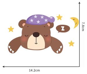 PIPPER | Samolepka na vypínač "Spiaci medveď" 14x7 cm