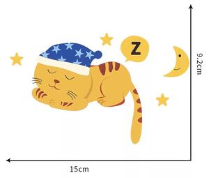 PIPPER | Samolepka na vypínač "Spiaca mačička 2" 15x9 cm