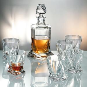 Crystalite Bohemia krištáľový whisky set Quadro 1+6