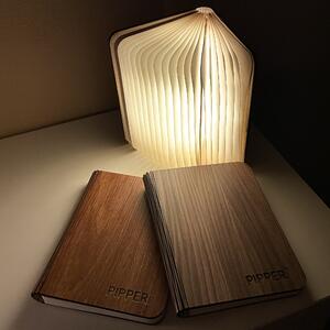 LED svietiaca kniha - farba čerešňa - 16x21cm