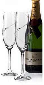Diamante poháre na šampanské Silhouette City s kamínky Swarovski 200 ml 6KS