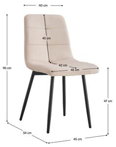 Jedálenská stolička Damea Typ 1 J06-1-HLR-5 (béžová + čierna). Vlastná spoľahlivá doprava až k Vám domov. 1075495