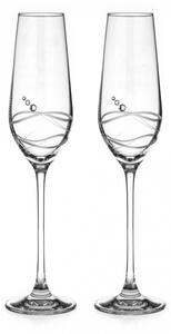 Diamante poháre na šampanské Venezia Epitome s kryštálmi Swarovski 230 ml 2KS