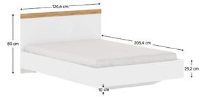 Jednolôžková posteľ 120 cm Valgo 120 (biela + dub wotan). Vlastná spoľahlivá doprava až k Vám domov. 1075513